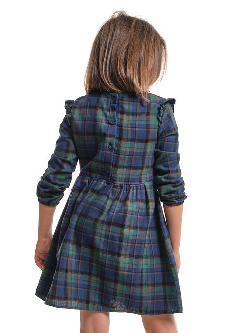 Платье в клетку UD 8050 зеленая-синяя клетка - Mini maxi фото 4