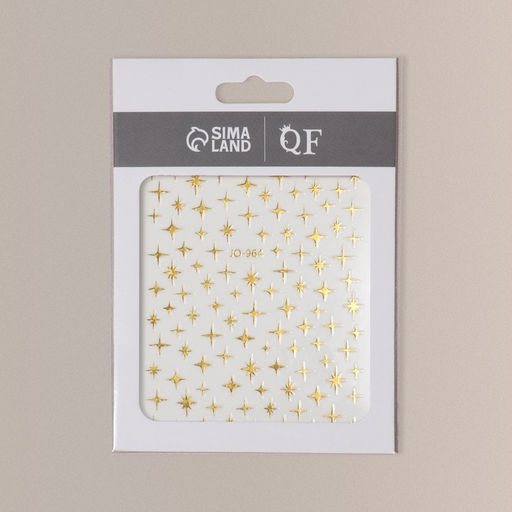 Цена за 2 шт. Наклейки для ногтей Звезда, объёмные, фольгированные, цвет золотистый - Qf фото 6