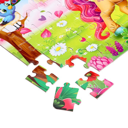 Пазл в металлической коробке Сказочный единорог, 54 деталей - Puzzle time фото 3