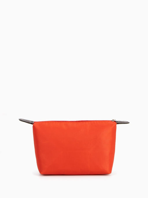 Косметичка простая на молнии, маленькая, красная