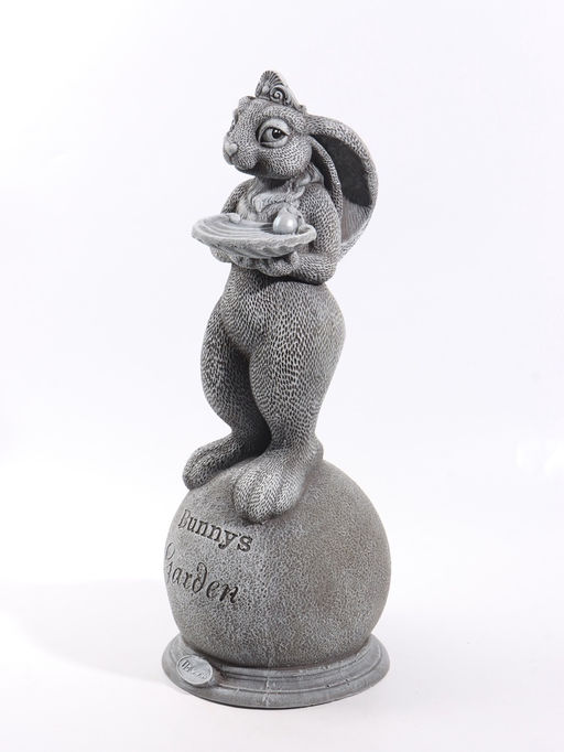 Фигура "Зайка Октавия" 20х20х53 см, серый