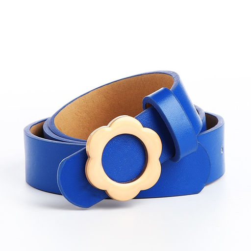 Ремень детский, ширина 2.3 см, пряжка гвоздик, синий