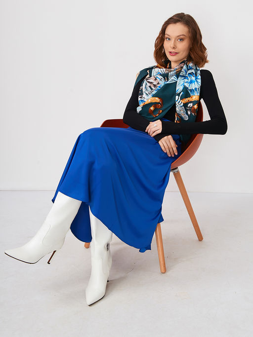 Большой, мягкий, тонкий и очень нежный двусторонний платок с рисунком. - Tantino фото 2