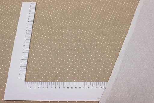 Бязь Очень мелкий горох на песочном, ш.1.5м, хлопок-100%, 142гр/м.кв - Купава фото 2