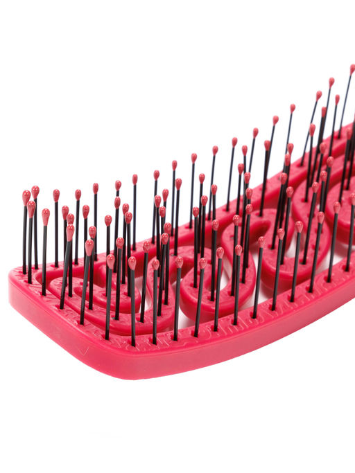 Dewal Beauty Щетка для укладки волос продувная / Friendly DBEF72, нейлоновый штифт, Berry  фото 3