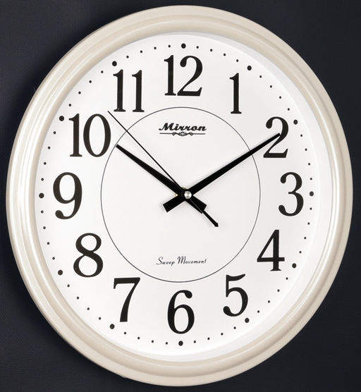 Настенные часы Mirron круглые белые P2568ABPB