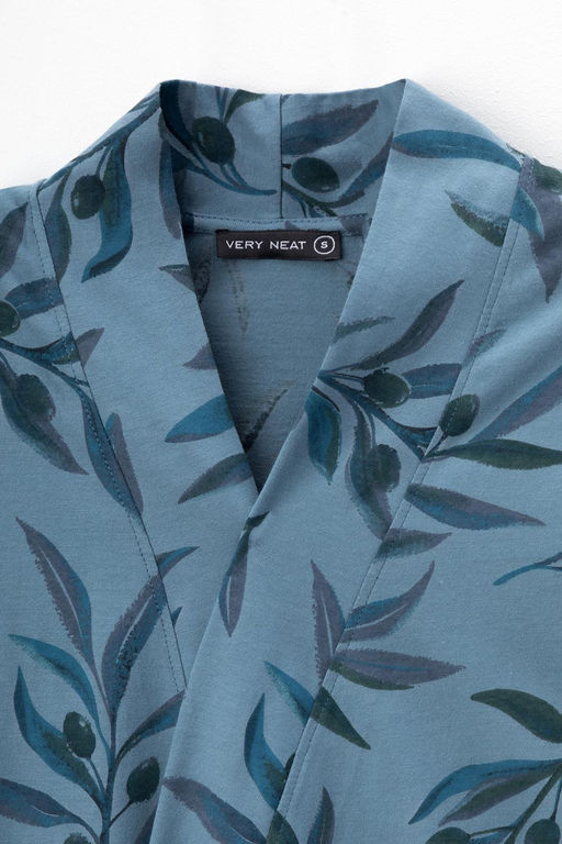 Е 50021/24/голубой мираж,оливковая ветвь халат жен