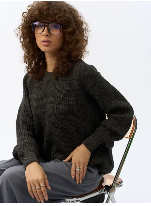 K13280 Джемпер (вязаный трикотаж) ТМ_СЕРЫЙ