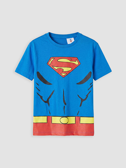 Superman Bask?l? Erkek ?ocuk ?ortlu Pijama Tak?m?