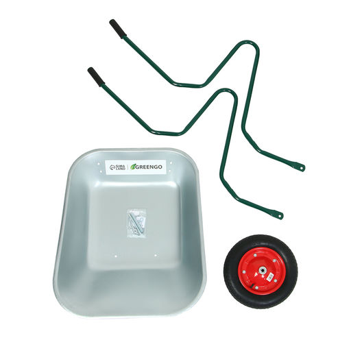 Тачка садовая, одноколёсная: груз/п 120 кг, объём 65 л, Greengo