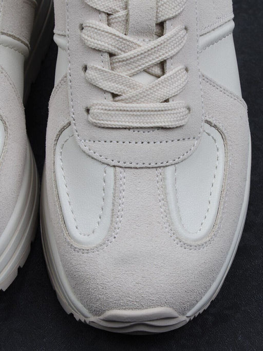 03-A1020-2 LT. BEIGE Кроссовки женские (натуральная кожа, натуральная замша)