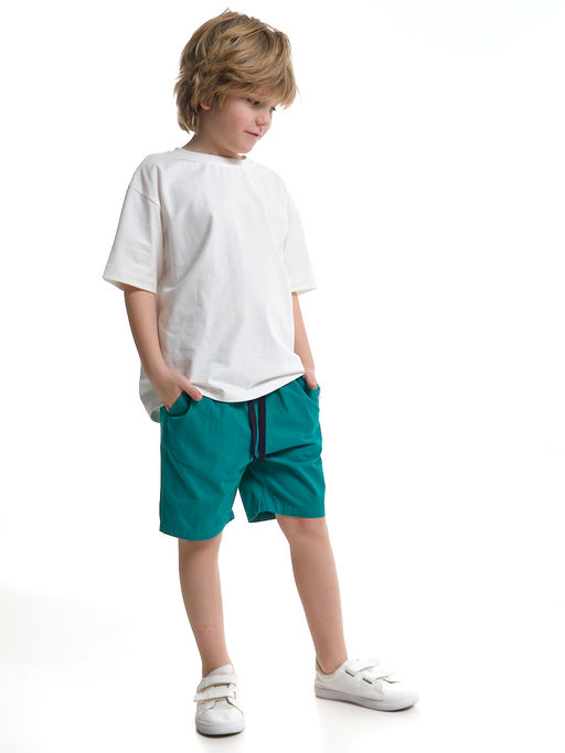 Футболка с принтом на спинке 22-9003 молочный - Mini maxi фото 15