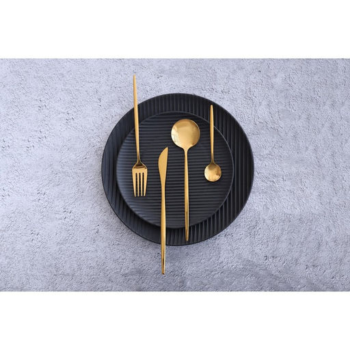 Набор столовых приборов Magistro Блинк, 4 предмета, нержавеющая сталь, золотистый  фото 9