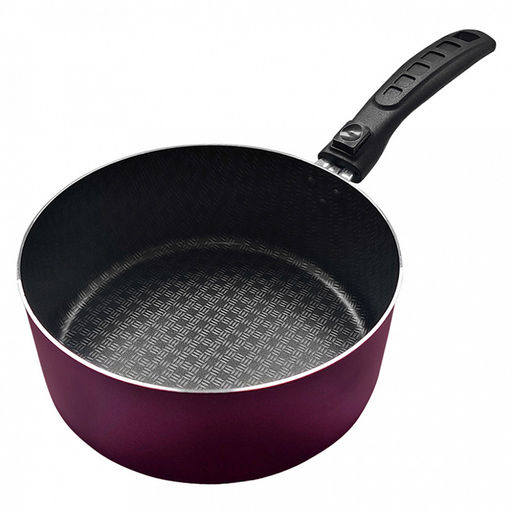 "Lace" Ковш с тефлоновым покрытием 2,5л, д20см "Кружево", h8см, s1,5мм, съемная бакелитовая ручка (Россия)