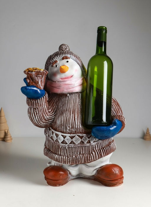 Подставка для бутылки «Снеговик», 40×28×19 см