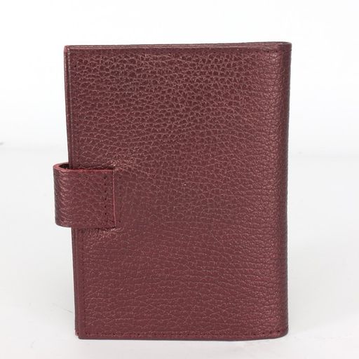 Обложка для авто+паспорт-Croco-ВП-1031 (с хляст, 5 внут карм) натуральная кожа бордо металлик (232) 238661  фото 2