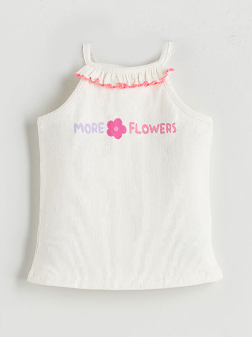 Halter Yaka Bask?l? K?z ?ocuk Atlet 2li