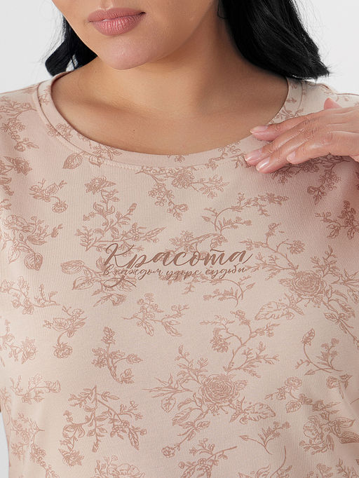 Сорочка ночная женская бежевая - Mark formelle фото 4