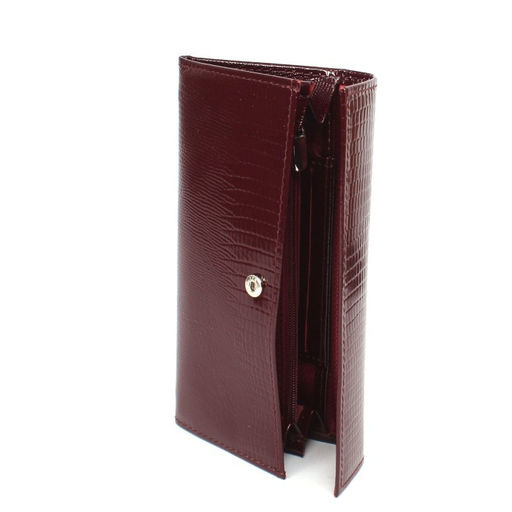 Портмоне женское Croco-ПР-952 натуральная кожа 3 отд, 5 карм, бордо игуана (78) 265468  фото 3
