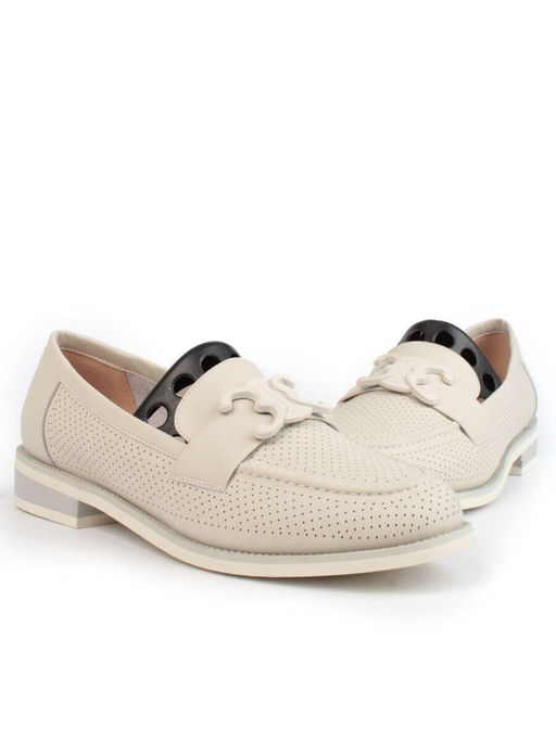 06-PDJ72-1 LT. BEIGE Туфли женские (натуральная кожа)