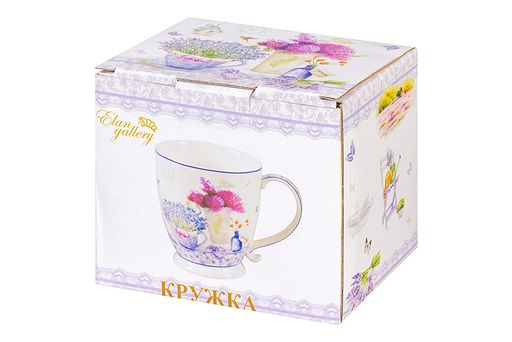 Кружка 500 мл 13,5*10*10,5 см Лаванда на ножке, NEW BONE CHINA - Elan gallery фото 4