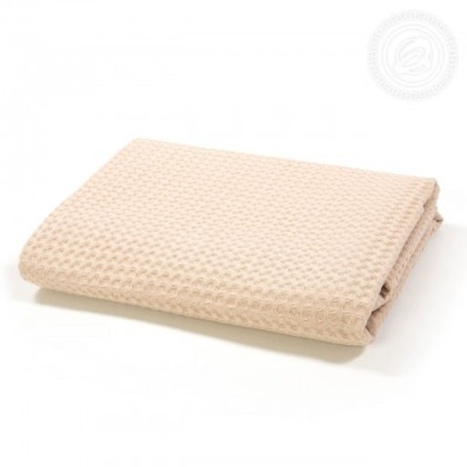 Полотенце вафельное банное Бежевое 70*140 Вафельные-Для бани и сауны