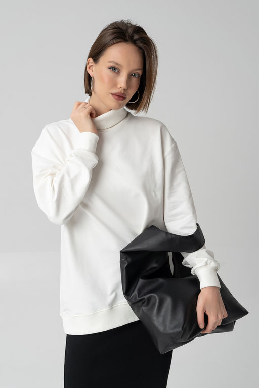 Джемпер из мягкого хлопкового футера - Solo mio фото 15