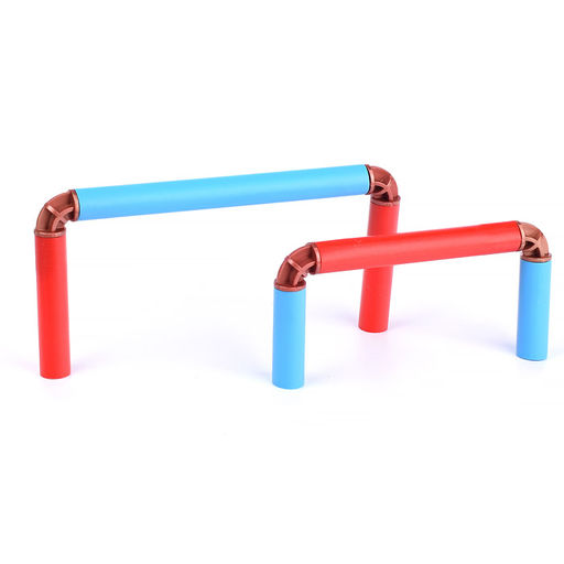 Хоккейный набор с мини воротами для игры дома и на улице. Комплект: 2 клюшки, 4 ворот, 2 мяча, шайба. съемные