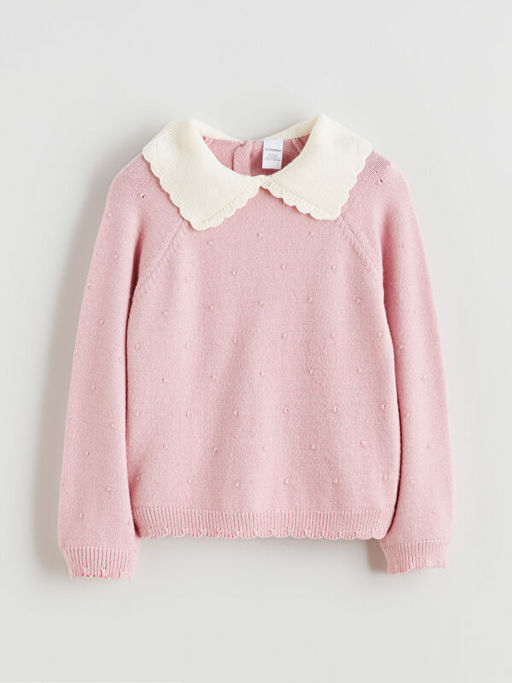 Bebe Yaka K?z ?ocuk Triko Kazak ve Pantolon