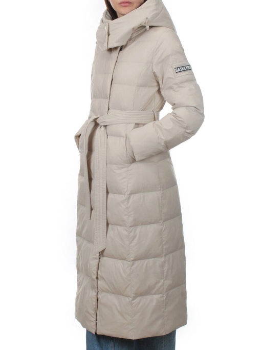 3069 LT.BEIGE Пуховик облегченный зимний женский (80% пух, 20% перо)