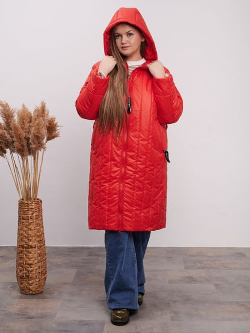 Пальто демисезонное Аврора красный - Yollochka фото 6