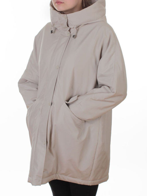 8020 LT. BEIGE Куртка демисезонная женская (100 гр. холлофайбер)