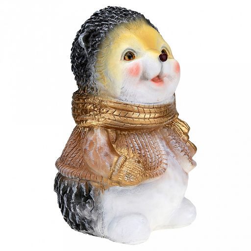 Скульптура-фигура для сада из полистоуна Ежик в шарфе 13х25см (Россия) - Домашняя мода фото 2