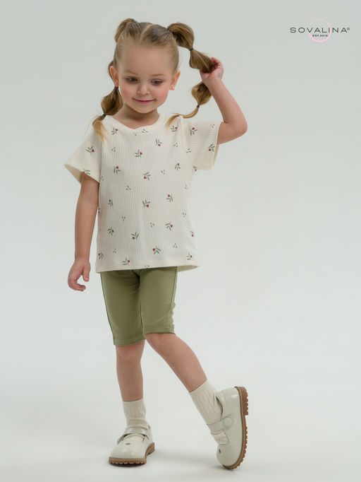 Костюм Актив бордовые тюльпанчики-оливка - Sovalina фото 5