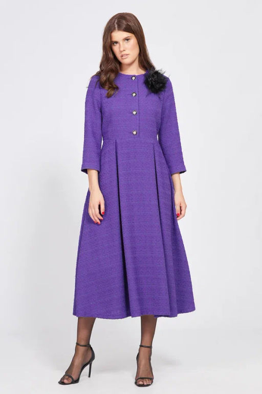 Платье твид 2495 фиолетовый - Eola фото 4