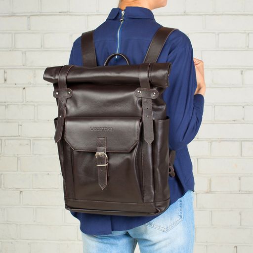 Рюкзак для ноутбука из кожи Eliot Black - Lakestone фото 24