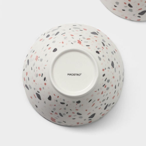 Салатники Magistro Terazzo, 700 мл, 16×7.4 см, набор 2 шт., фарфор, белые