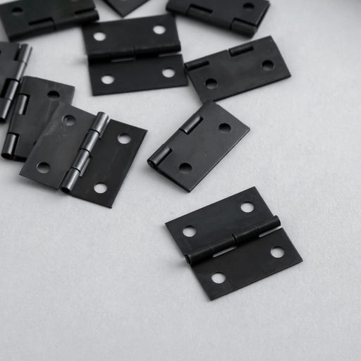 Цена за 2 шт. Петля для шкатулки металл с прямыми углами черная набор 10 шт 2,5х2,5 см