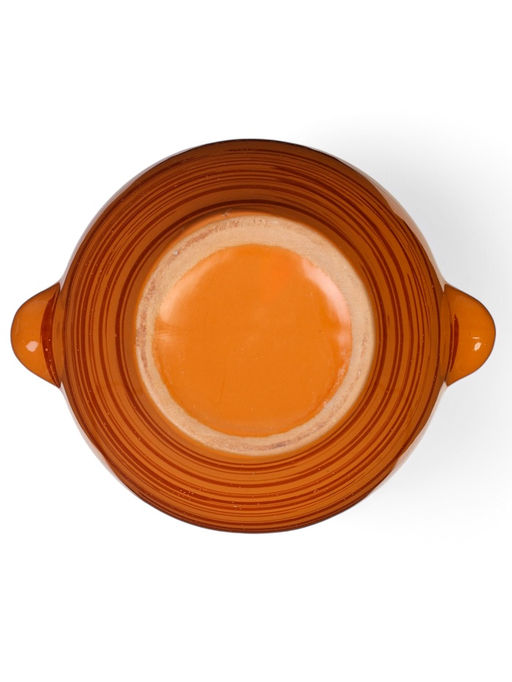 Горшочек для запекания Борисовская керамика «Тигровая», 500 мл, 10×10.5 см, оранжевый