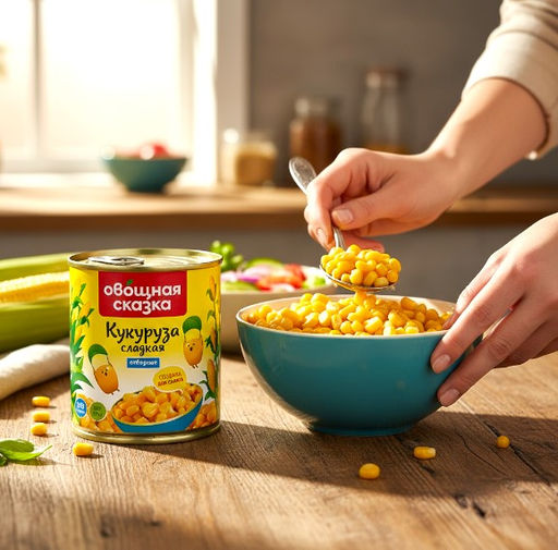 Кукуруза сахарная Овощная Сказка отборная 310г