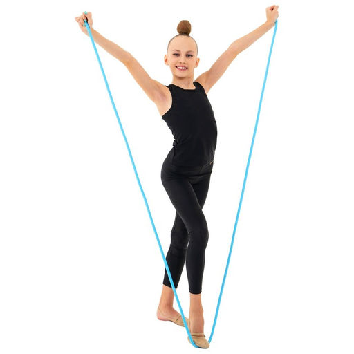 Скакалка гимнастическая Grace Dance, 3 м, цвет голубой  фото 4