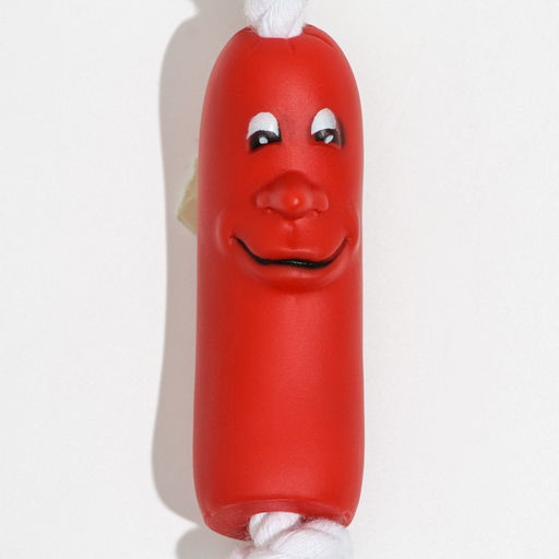 Игрушка Брутальная сосиска на верёвке для собак, 14 см - Пижон фото 3