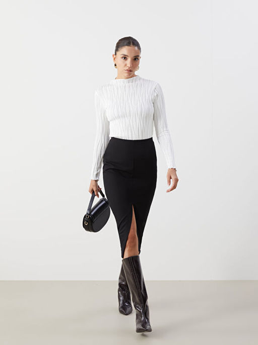 Beli Fermuarl? Kad?n Kalem Etek