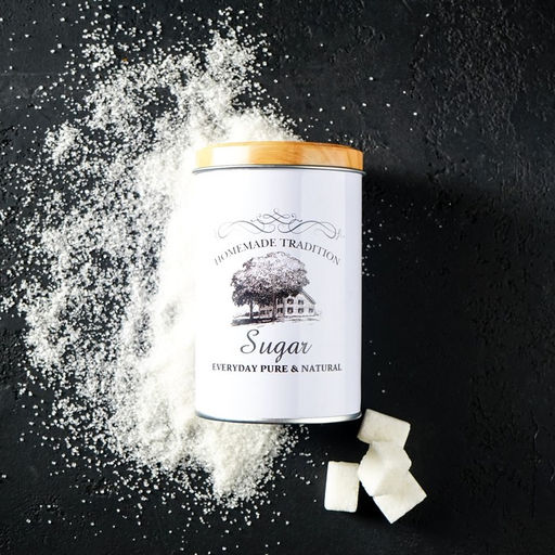 Банка для сахара «Дом и поле», 12×7.5×7.5 см, белая