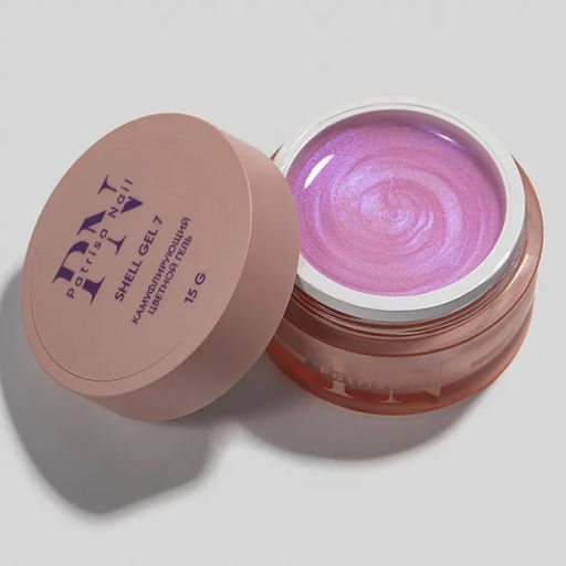 NEW! Shell Gel PN №7 камуфлирующий цветной гель 15 г - Patrisa nail фото 4