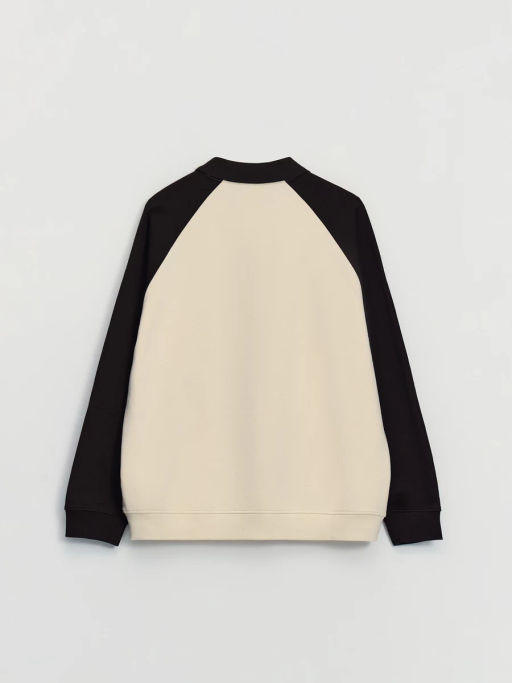 Толстовка с контрастными рукавами / Zarina  фото 2