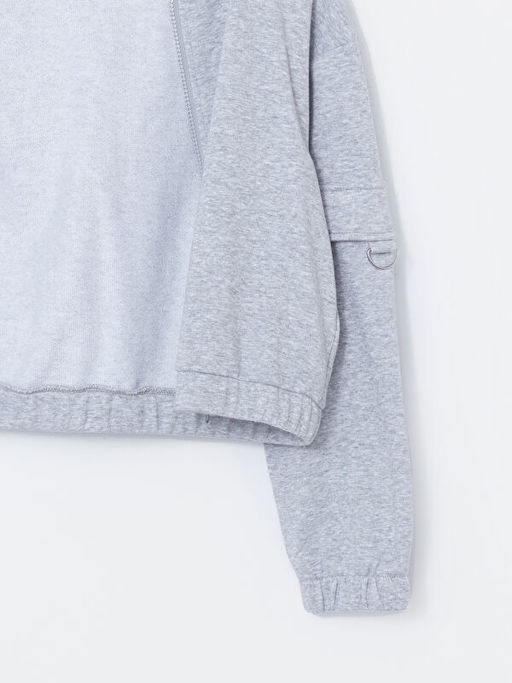 Kap??onlu K?z ?ocuk Fermuarl? Sweatshirt