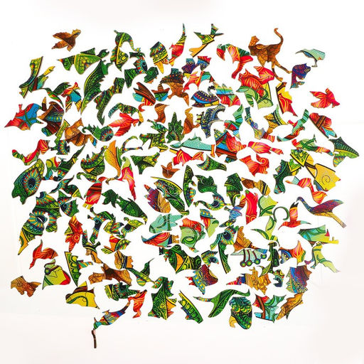 Пазл фигурный Королевский павлин + ребусы - Puzzle фото 2