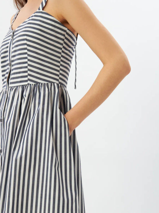 Платье Сарафан из хлопка с принтом полоска - Tantino фото 14