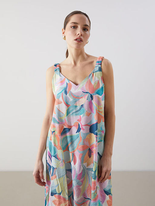 ?i?ekli B?zg?l? Elbise